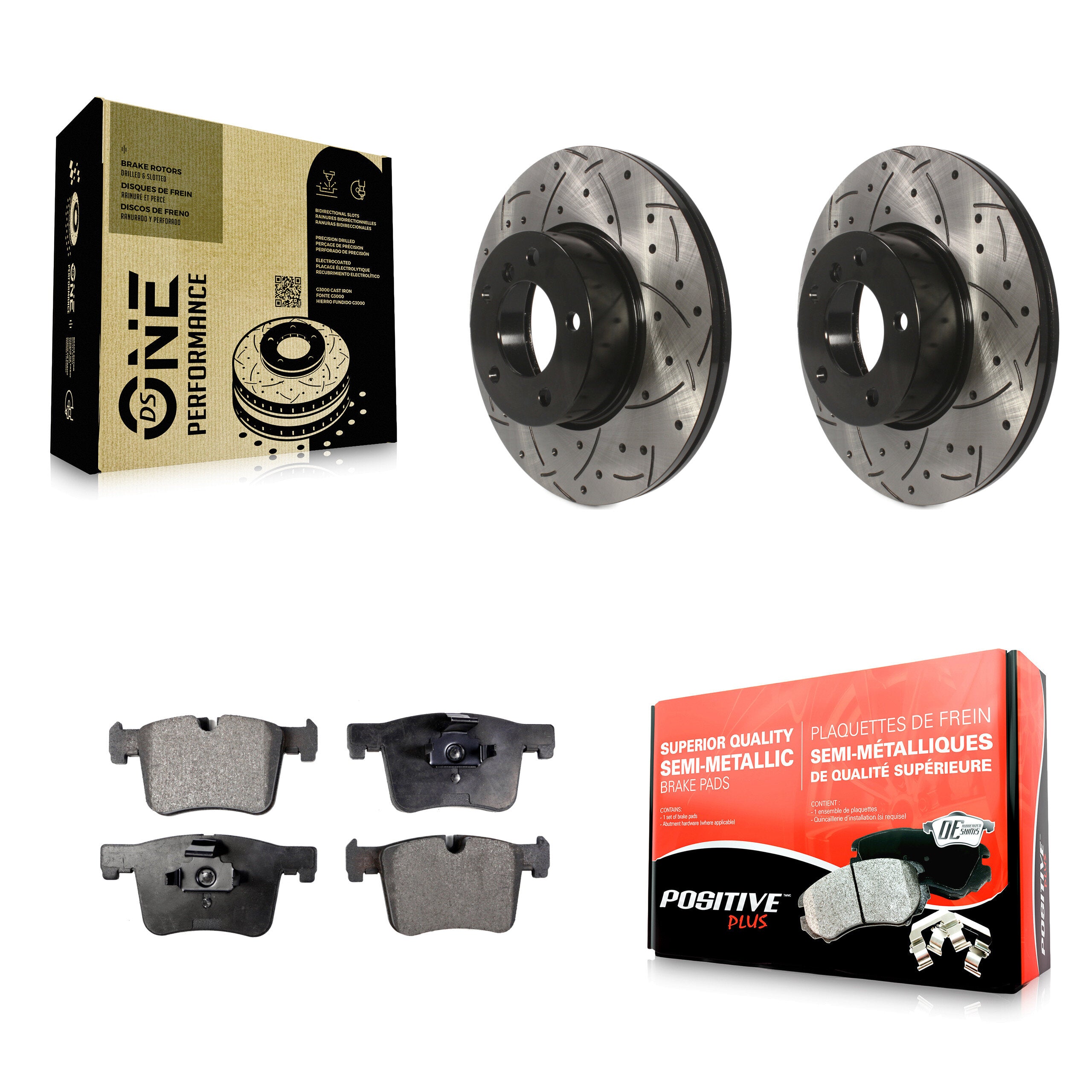 Transit Auto KDF-100123 Disc Brake Kit for 2012-2021 BMW 230i, BMW 230i xDrive, BMW 328d & more - Front product image