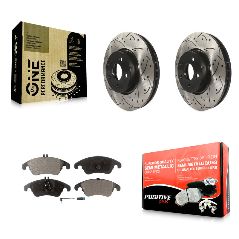 Transit Auto KDF-100138 Disc Brake Kit for 2008-2019 Mercedes-Benz SLC300, Mercedes-Benz E400, Mercedes-Benz C300 & more - Front product image