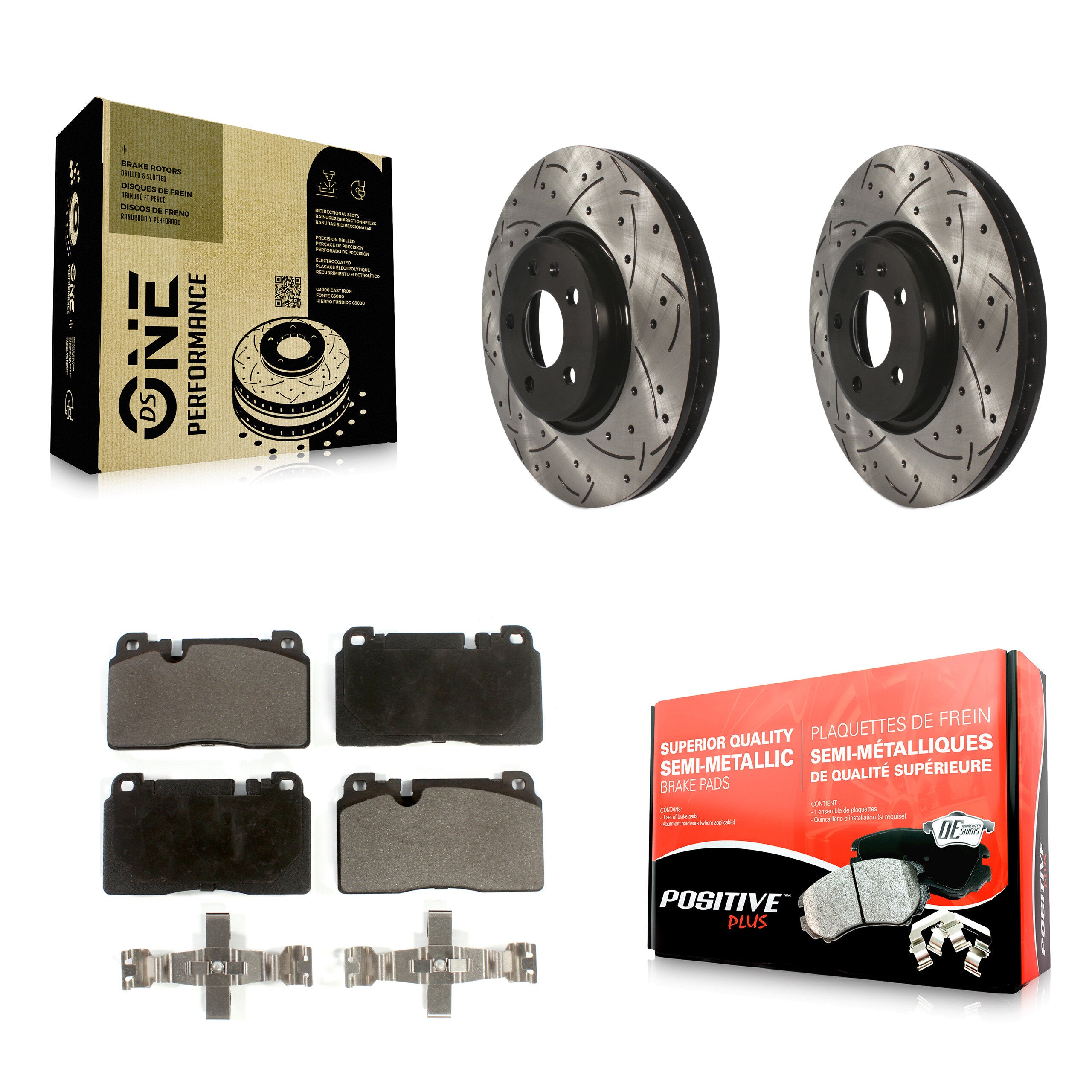 Transit Auto KDF-100148 Disc Brake Kit for 2013-2017 Audi Q5 - Front product image