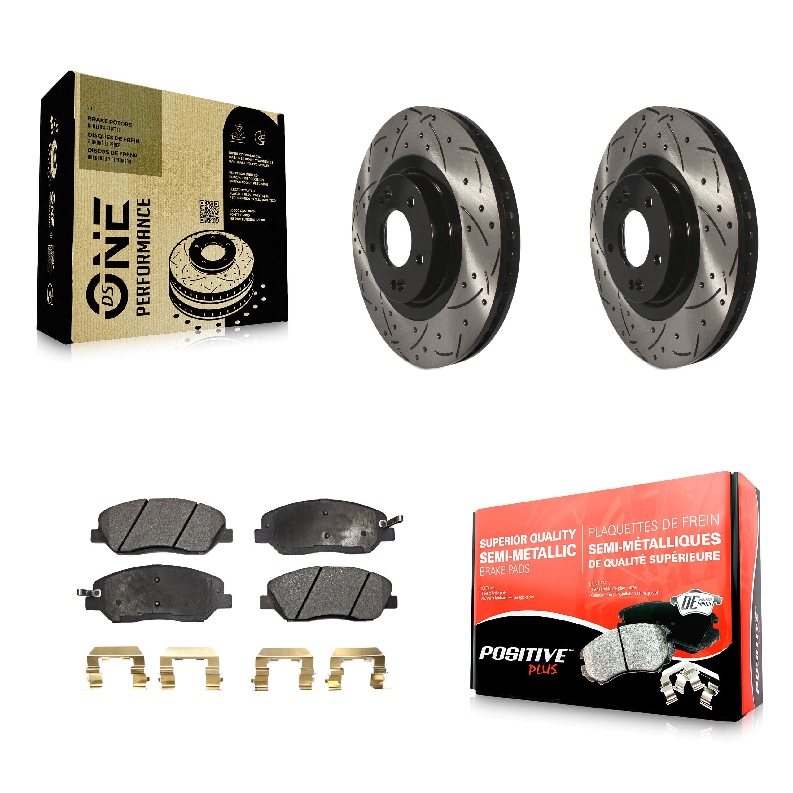 Transit Auto KDF-100154 Disc Brake Kit for 2013-2016 Hyundai Santa Fe, Hyundai Santa Fe XL - Front product image