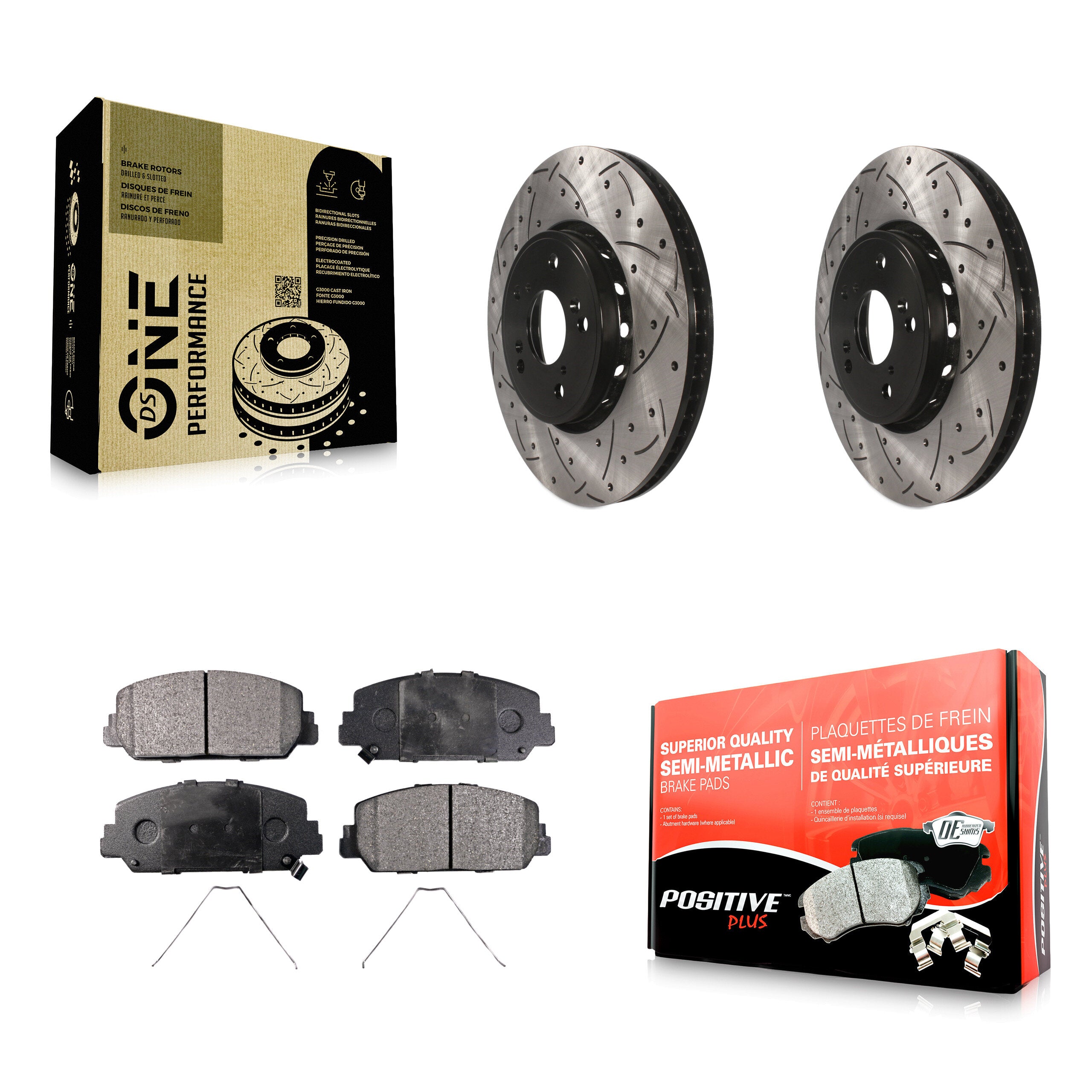 Transit Auto KDF-100160 Disc Brake Kit for 2013-2018 Acura ILX, Acura RDX - Front product image