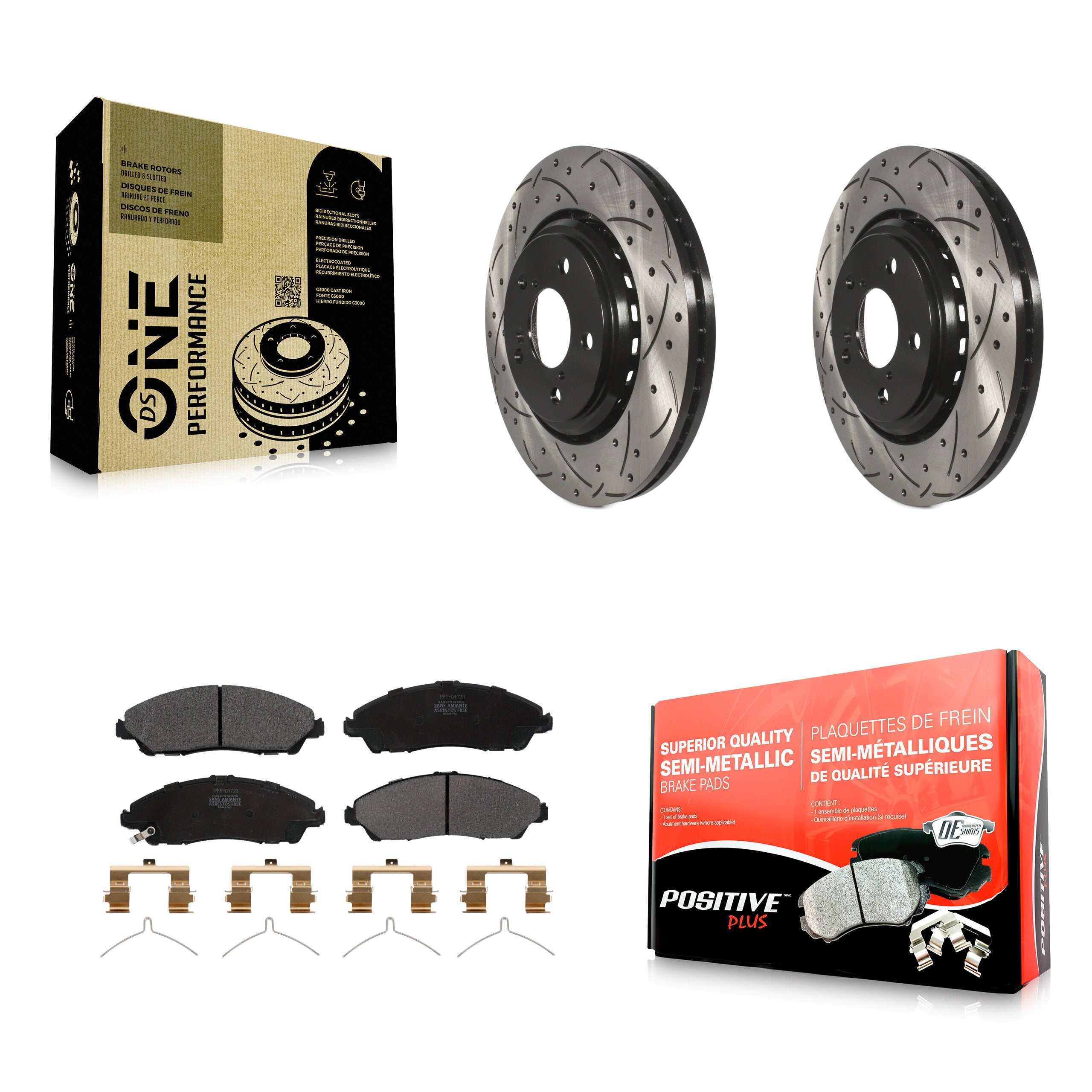 Transit Auto KDF-100165 Disc Brake Kit for 2016-2024 Acura MDX, Honda Ridgeline, Honda Pilot - Front product image
