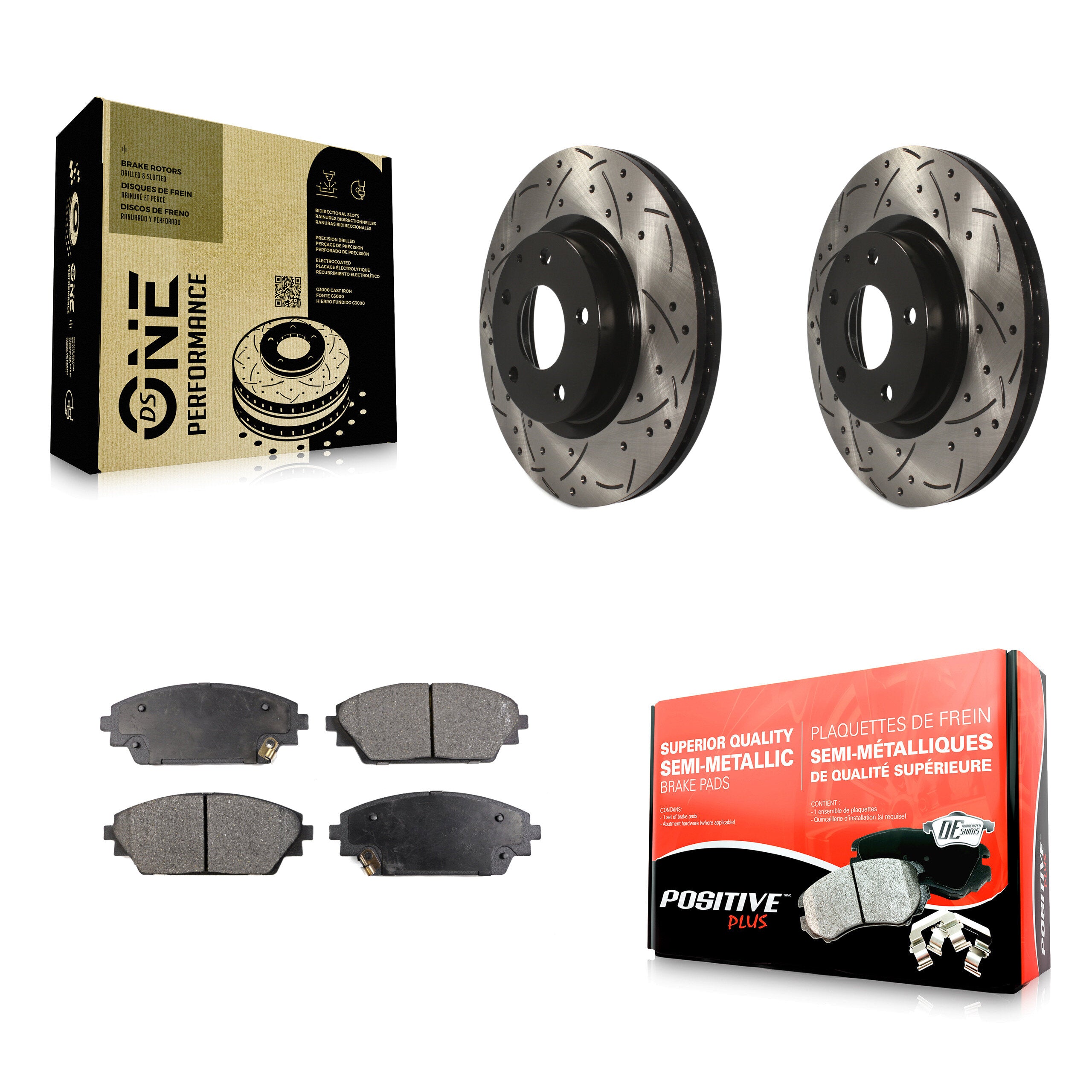 Transit Auto KDF-100170 Disc Brake Kit for 2014-2022 Mazda CX-3, Mazda 3, Mazda 3 Sport - Front product image