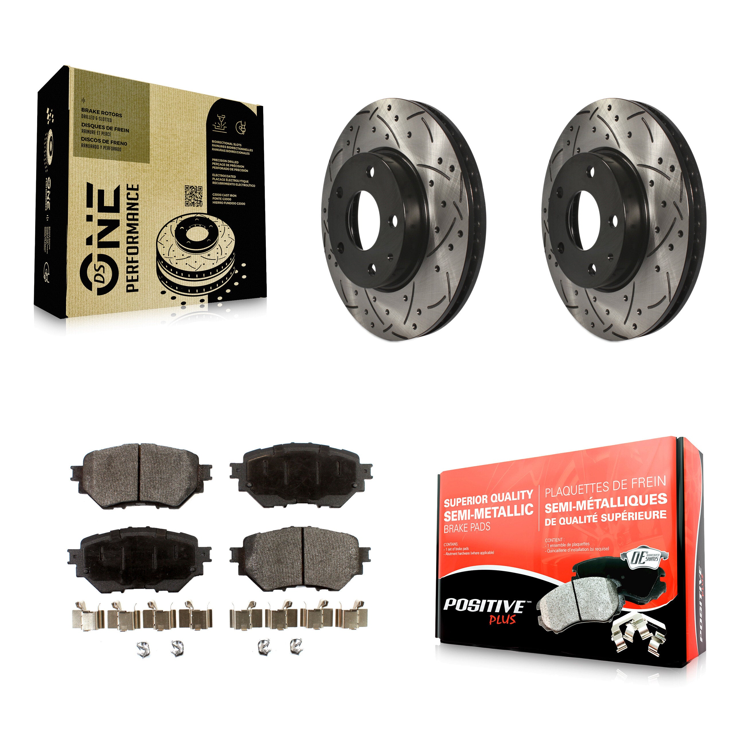 Transit Auto KDF-100174 Disc Brake Kit for 2014-2018 Mazda 3, Mazda 3 Sport - Front product image