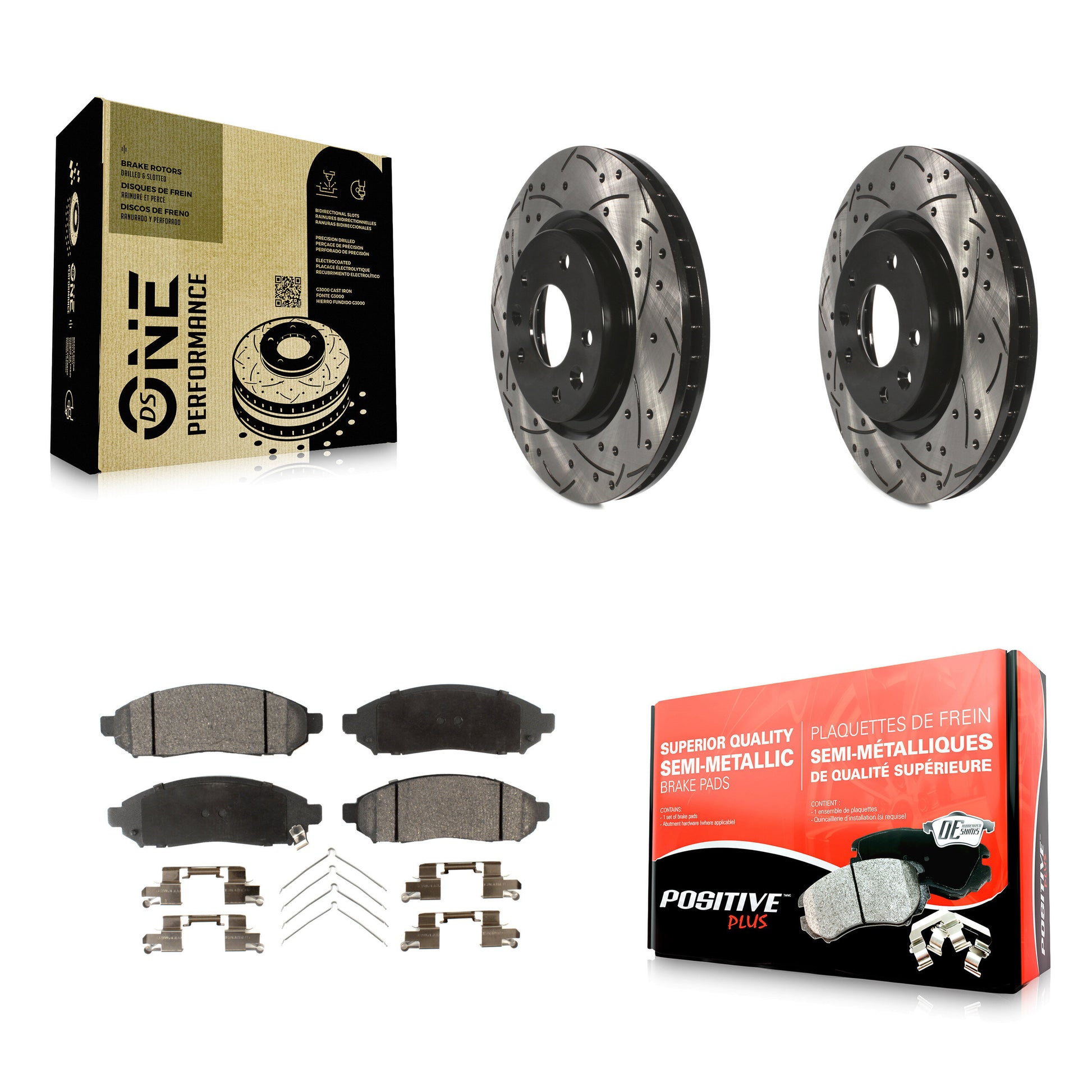 Transit Auto KDF-100175 Disc Brake Kit for 2015 Nissan LEAF - Front product image