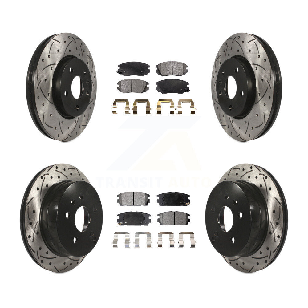 Transit Auto KDF-100196 Disc Brake Kit for 2010-2017 GMC Terrain, Chevrolet Equinox - Front and Rear product image