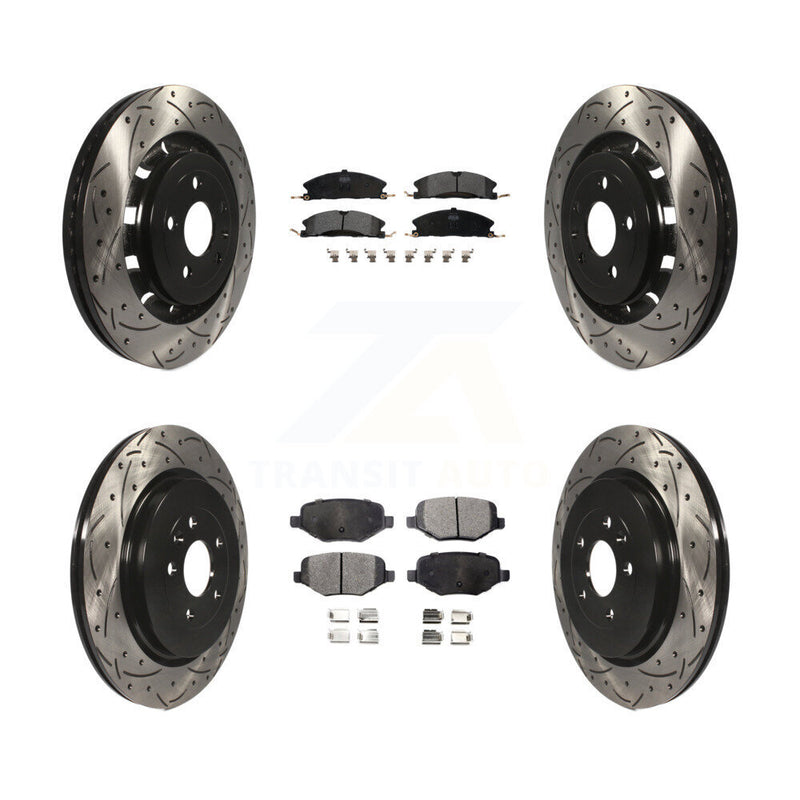 Transit Auto KDF-100232 Disc Brake Kit for 2012-2019 Ford Taurus, Lincoln MKT, Ford Explorer & more - Front and Rear product image