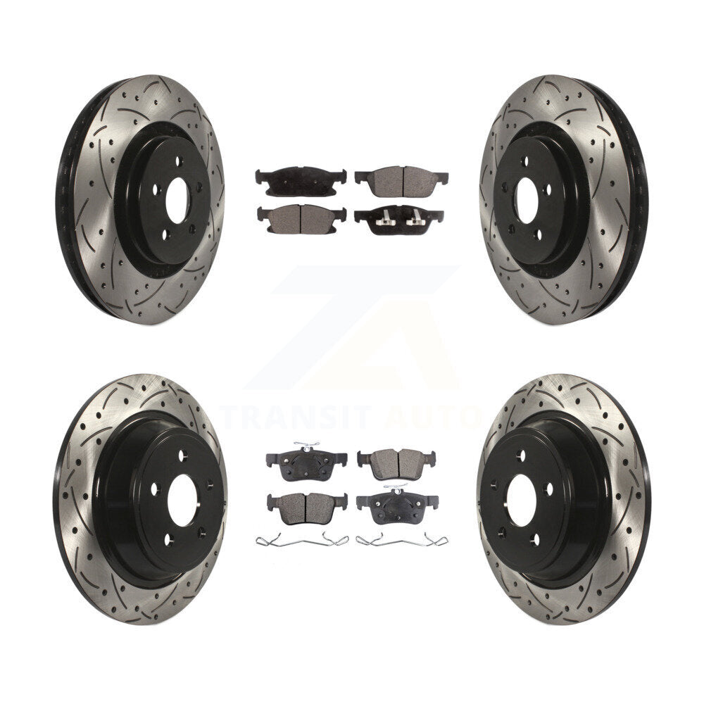 Transit Auto KDF-100242 Disc Brake Kit for 2015-2023 Ford Edge, Lincoln Nautilus, Lincoln MKX - Front and Rear product image