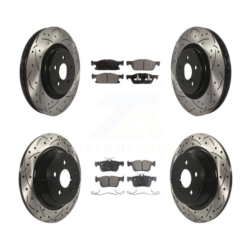 Transit Auto KDF-100242 Disc Brake Kit for 2015-2023 Ford Edge, Lincoln Nautilus, Lincoln MKX - Front and Rear product image