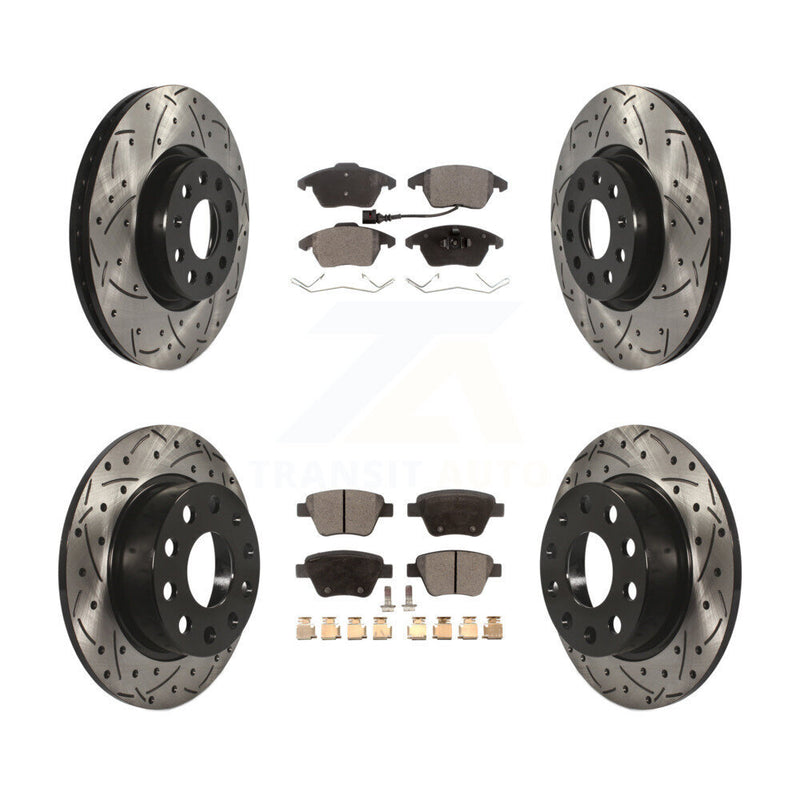 Transit Auto KDF-100294 Disc Brake Kit for 2017-2018 Volkswagen Jetta - Front and Rear
