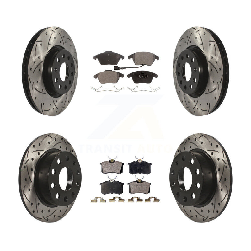 Transit Auto KDF-100295 Disc Brake Kit for 2014-2018 Volkswagen Jetta, Volkswagen Beetle - Front and Rear