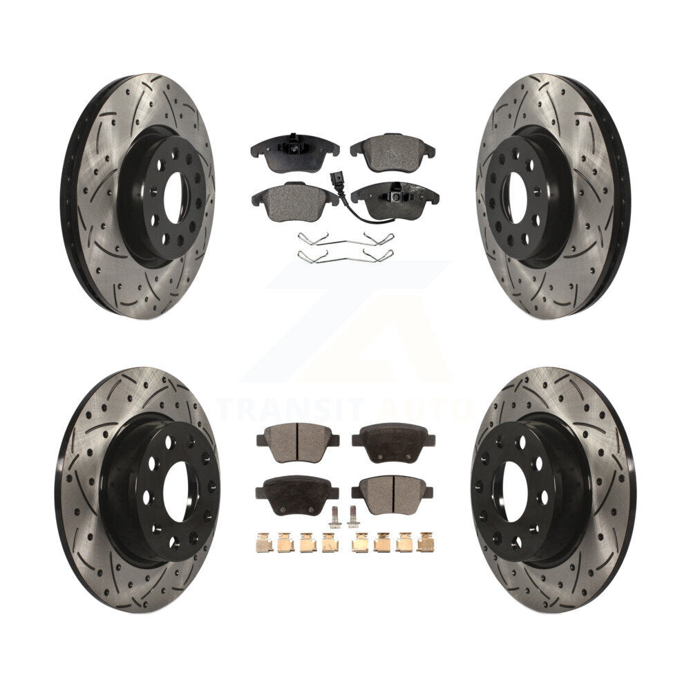 Transit Auto KDF-100297 Disc Brake Kit for 2012-2014 Volkswagen Passat - Front and Rear