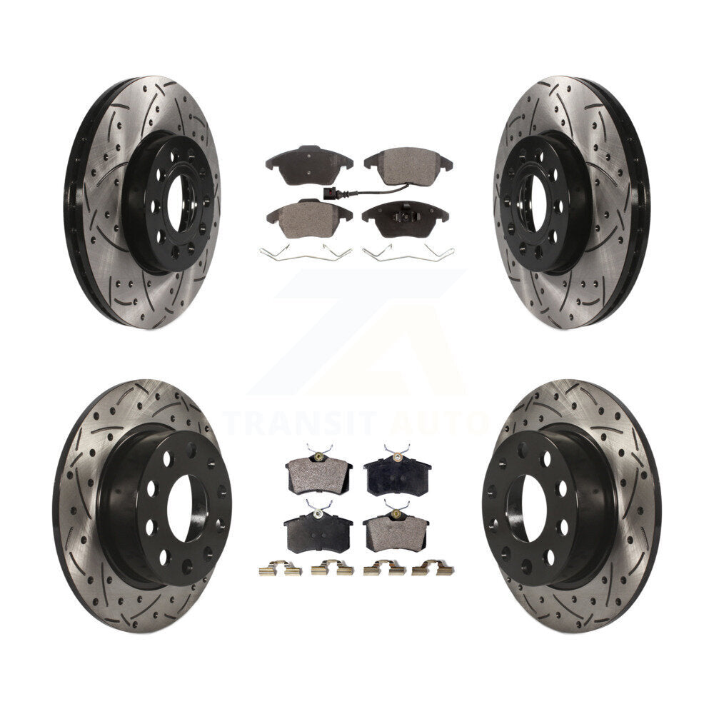 Transit Auto KDF-100301 Disc Brake Kit for 2013-2018 Volkswagen Jetta, Volkswagen Beetle - Front and Rear