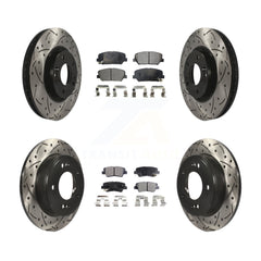 Transit Auto KDF-100302 Disc Brake Kit for 2013-2015 Hyundai Veloster - Front and Rear
