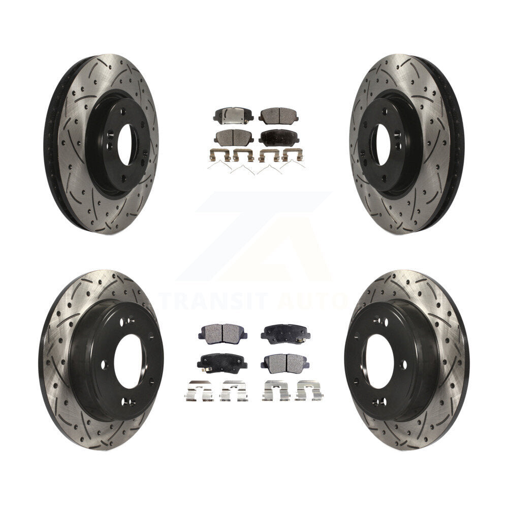 Transit Auto KDF-100305 Disc Brake Kit for 2017 Kia Forte Koup - Front and Rear
