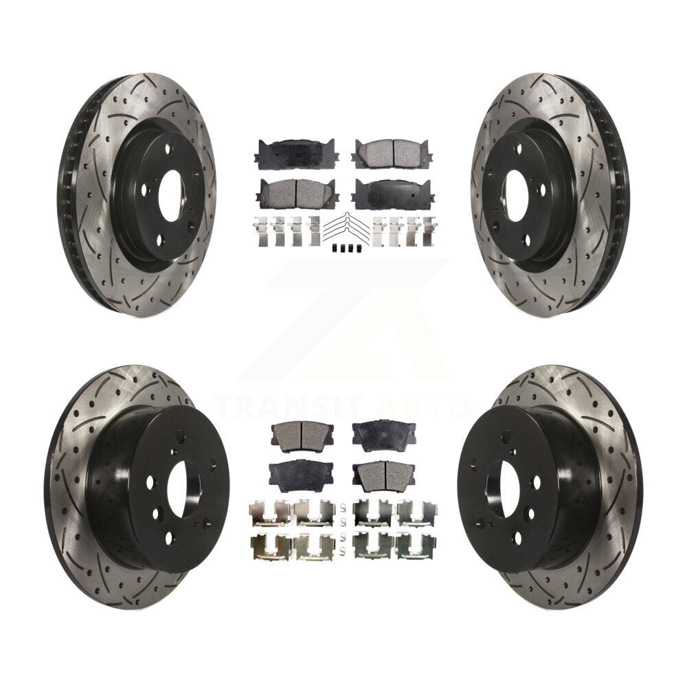 Transit Auto KDF-100310 Disc Brake Kit for 2012-2018 Lexus ES300h, Lexus ES350 and More - Front and Rear