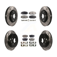 Transit Auto KDF-100311 Disc Brake Kit for 2006-2018 Toyota RAV4, Lexus HS250h - Front and Rear