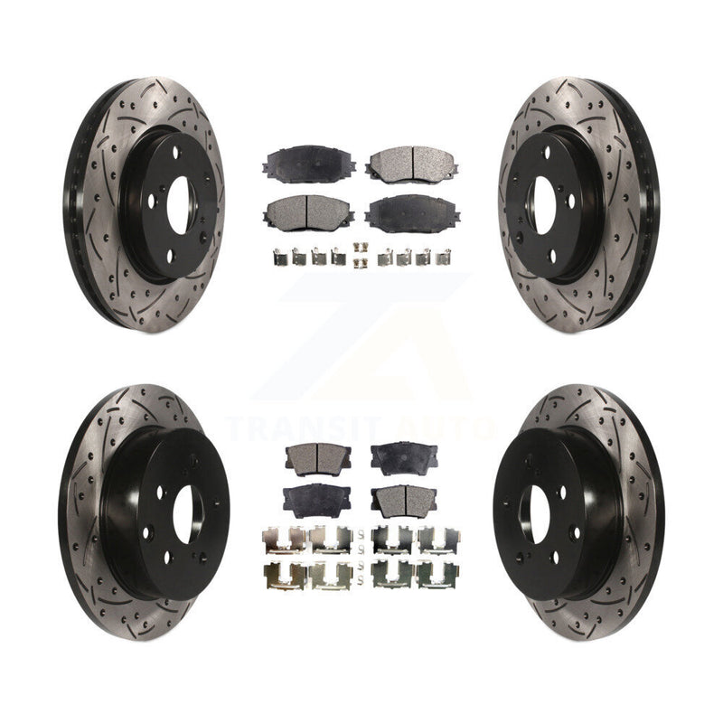 Transit Auto KDF-100311 Disc Brake Kit for 2006-2018 Toyota RAV4, Lexus HS250h - Front and Rear