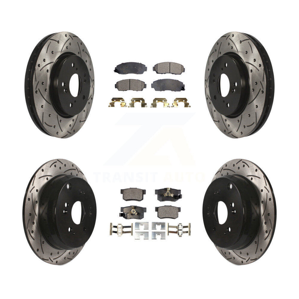 Transit Auto KDF-100313 Disc Brake Kit for 2007-2012 Acura RDX, Honda CR-V - Front and Rear