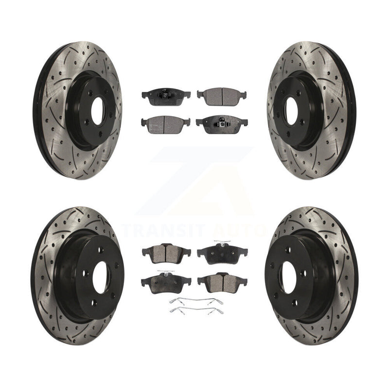 Transit Auto KDF-100319 Disc Brake Kit for 2013-2018 Ford Transit Connect, Ford Escape - Front and Rear