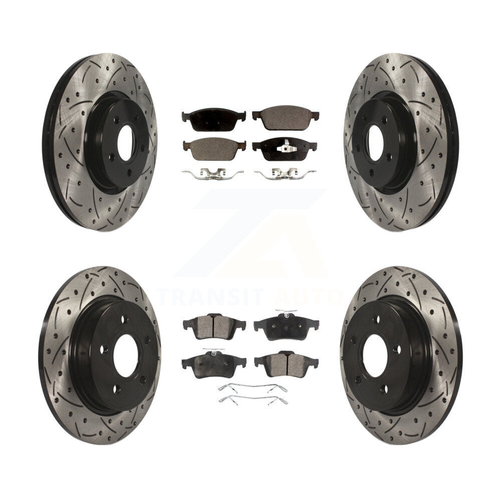 Transit Auto KDF-100321 Disc Brake Kit for 2013-2018 Ford Focus - Front and Rear