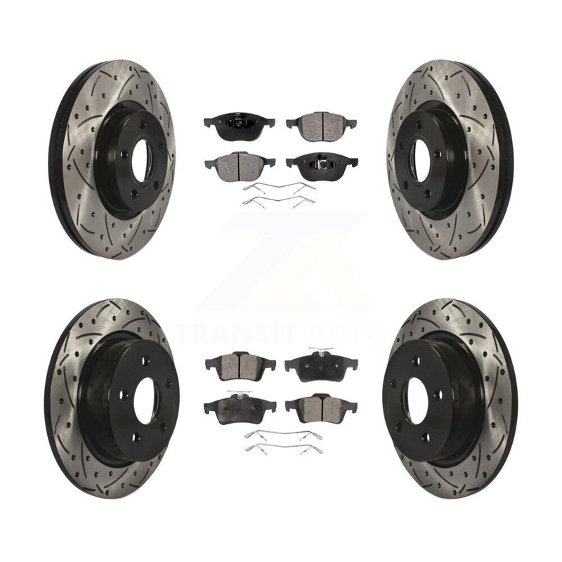 Transit Auto KDF-100328 Disc Brake Kit for 2013-2017 Ford C-Max, Ford Escape - Front and Rear