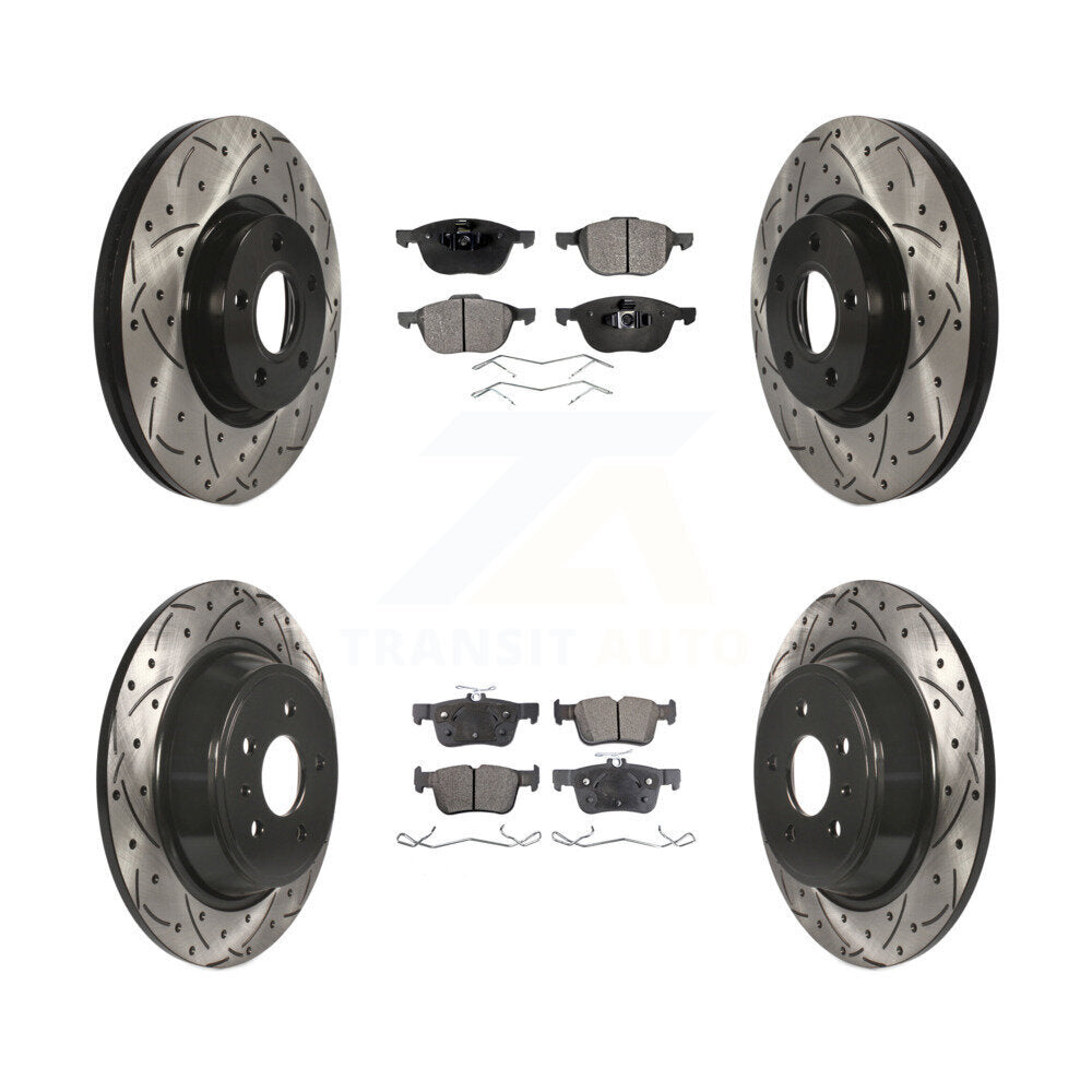 Transit Auto KDF-100329 Disc Brake Kit for 2017-2019 Ford Escape - Front and Rear