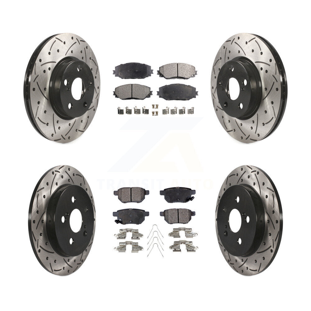 Transit Auto KDF-100334 Disc Brake Kit for 2009-2019 Toyota Corolla, Toyota Matrix, Pontiac Vibe - Front and Rear