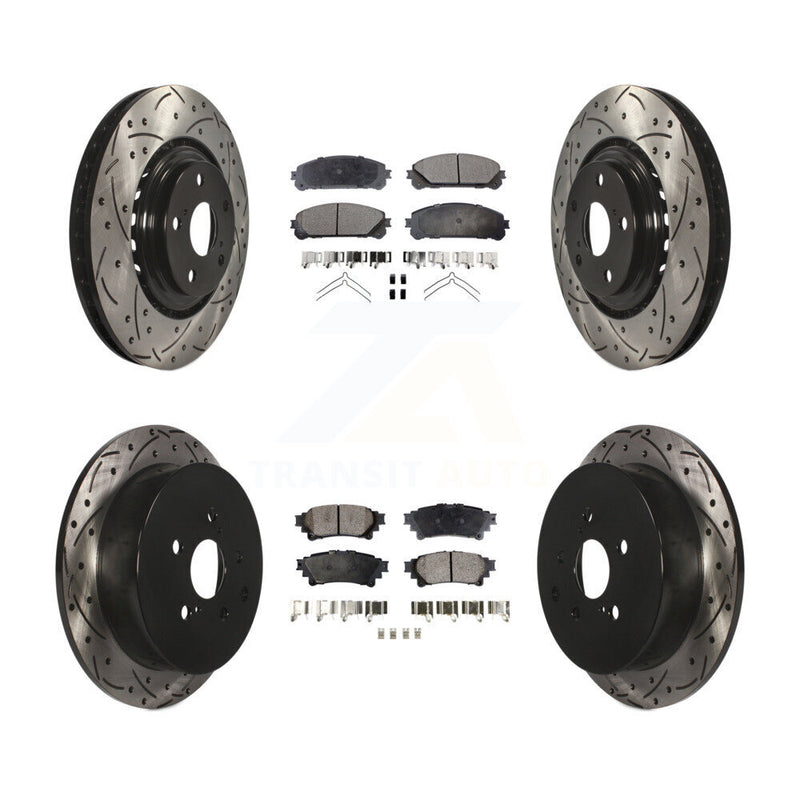 Transit Auto KDF-100335 Disc Brake Kit for 2010-2020 Toyota Highlander, Toyota Sienna and More - Front and Rear