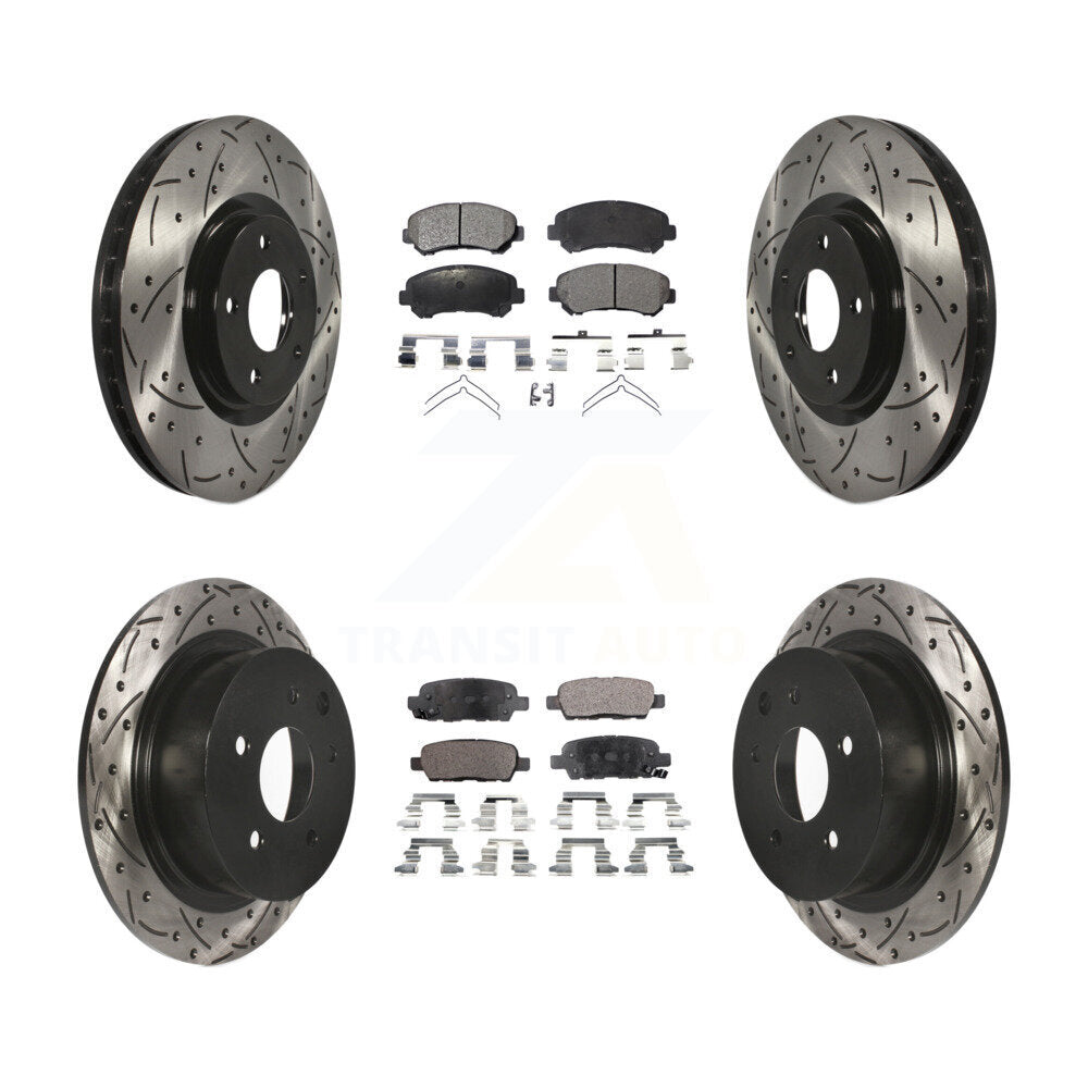 Transit Auto KDF-100338 Disc Brake Kit for 2007-2012 Nissan Sentra - Front and Rear