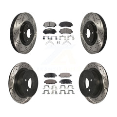 Transit Auto KDF-100338 Disc Brake Kit for 2007-2012 Nissan Sentra - Front and Rear