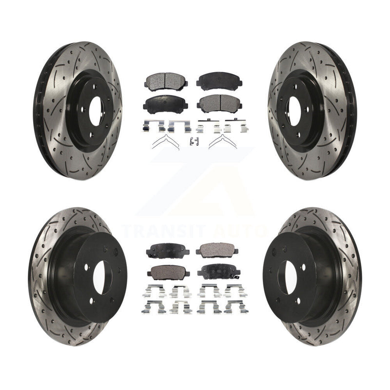 Transit Auto KDF-100338 Disc Brake Kit for 2007-2012 Nissan Sentra - Front and Rear