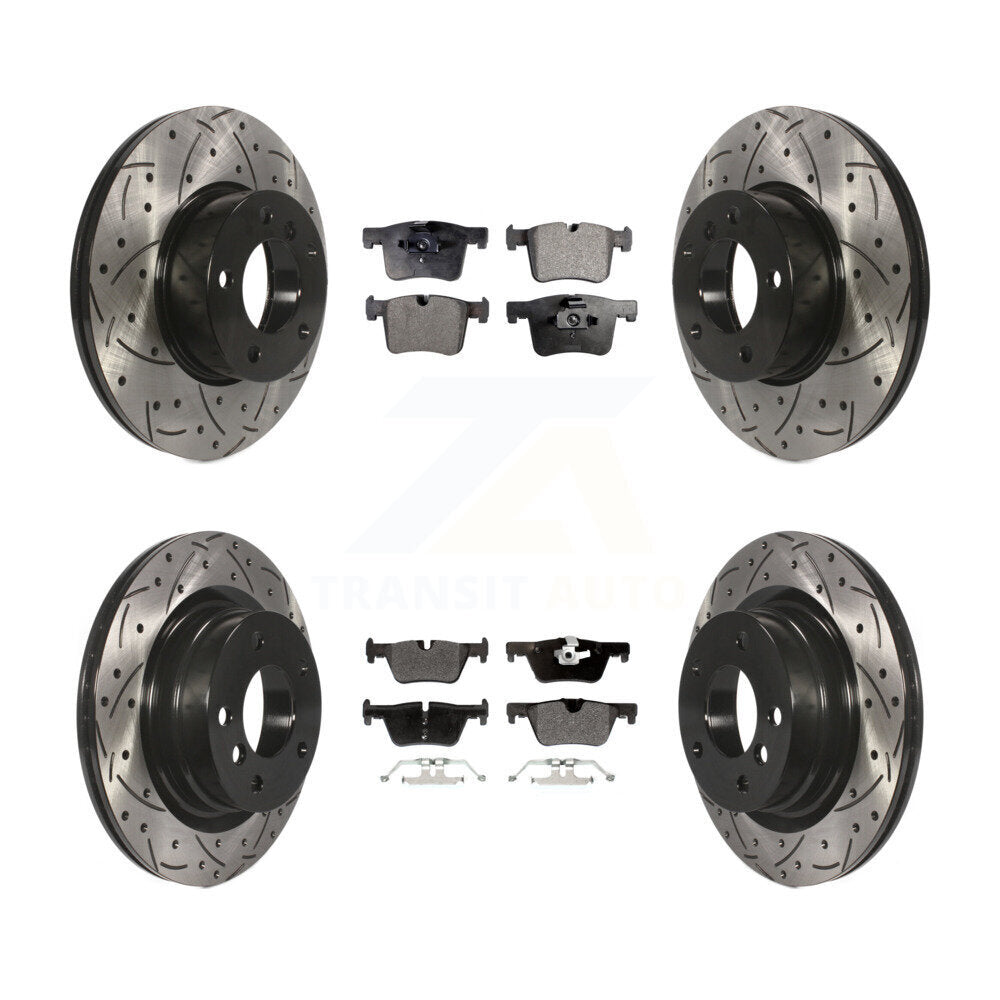 Transit Auto KDF-100341 Disc Brake Kit for 2013-2018 BMW 328d, BMW 320i - Front and Rear