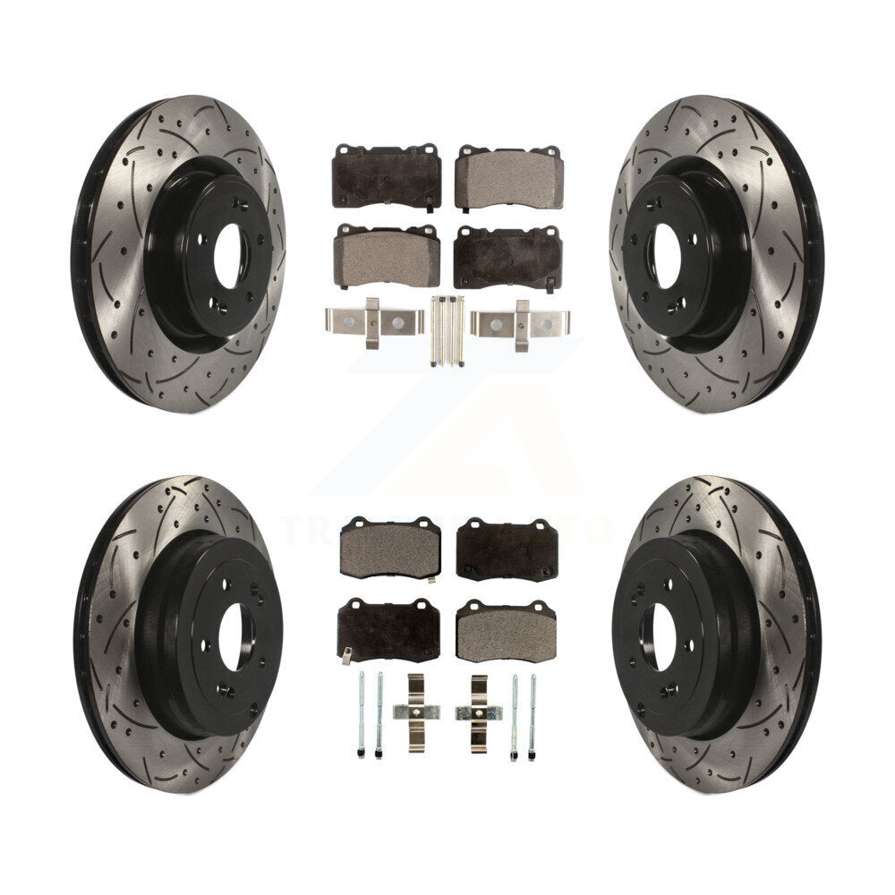 Transit Auto KDF-100351 Disc Brake Kit for 2010-2016 Hyundai Genesis Coupe - Front and Rear