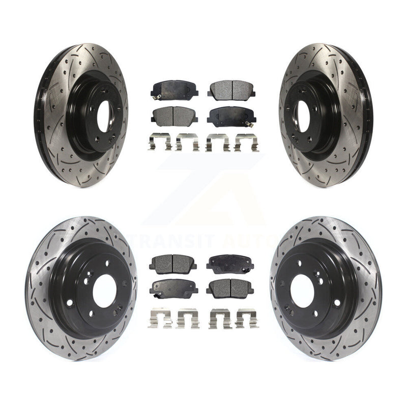 Transit Auto KDF-100352 Disc Brake Kit for 2010-2016 Hyundai Genesis Coupe - Front and Rear
