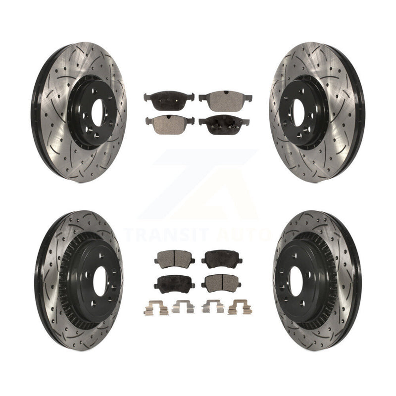 Transit Auto KDF-100353 Disc Brake Kit for 2010-2015 Volvo XC60 - Front and Rear
