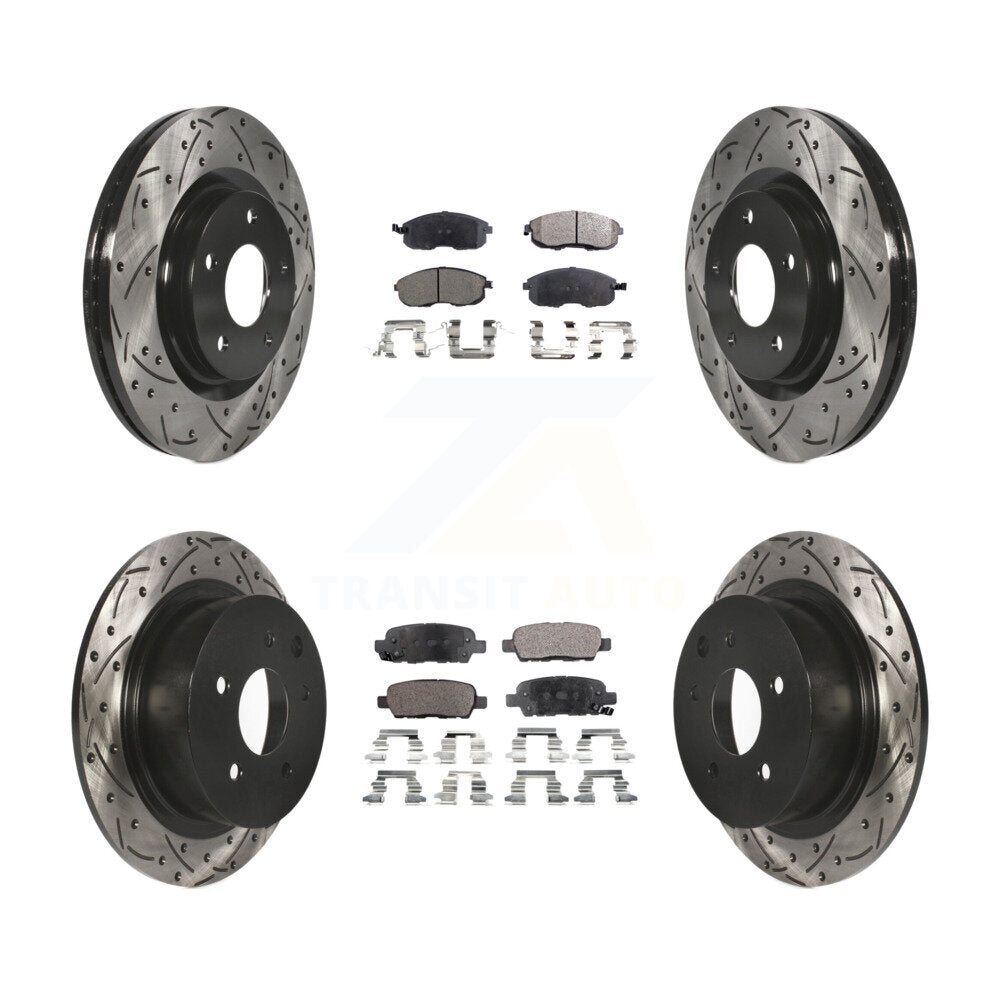 Transit Auto KDF-100360 Disc Brake Kit for 2011-2019 Nissan Juke, Nissan Sentra - Front and Rear