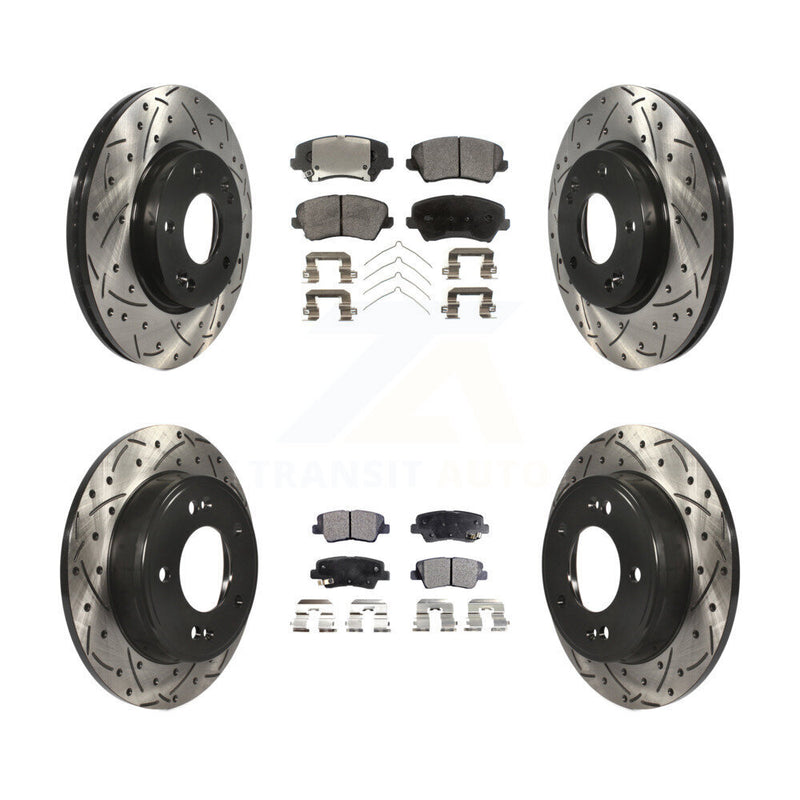 Transit Auto KDF-100363 Disc Brake Kit for 2016-2017 Kia Forte Koup, Hyundai Elantra GT - Front and Rear