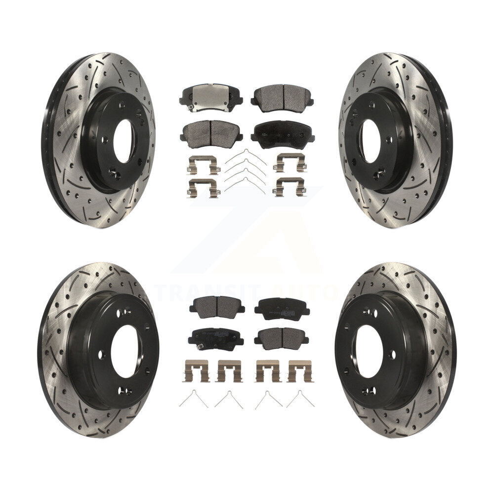 Transit Auto KDF-100364 Disc Brake Kit for 2016-2018 Hyundai Elantra GT, Kia Forte and More - Front and Rear