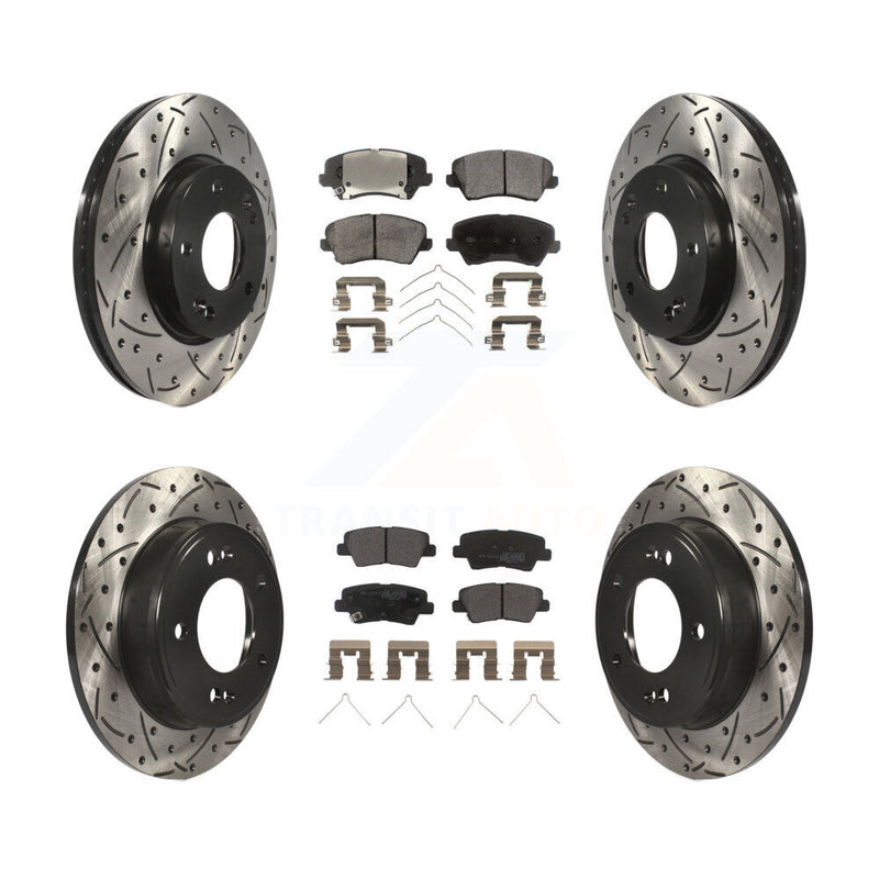 Transit Auto KDF-100364 Disc Brake Kit for 2016-2018 Hyundai Elantra GT, Kia Forte and More - Front and Rear