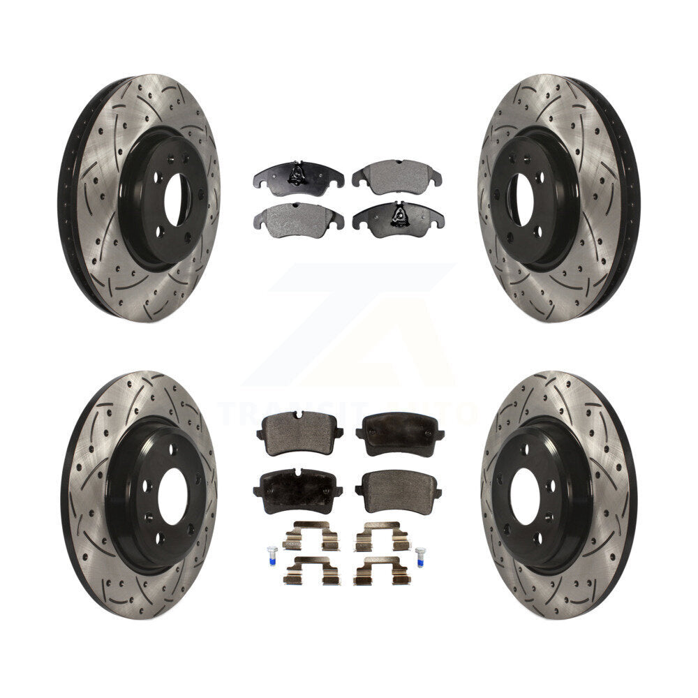 Transit Auto KDF-100370 Disc Brake Kit for 2013 Audi A6 - Front and Rear