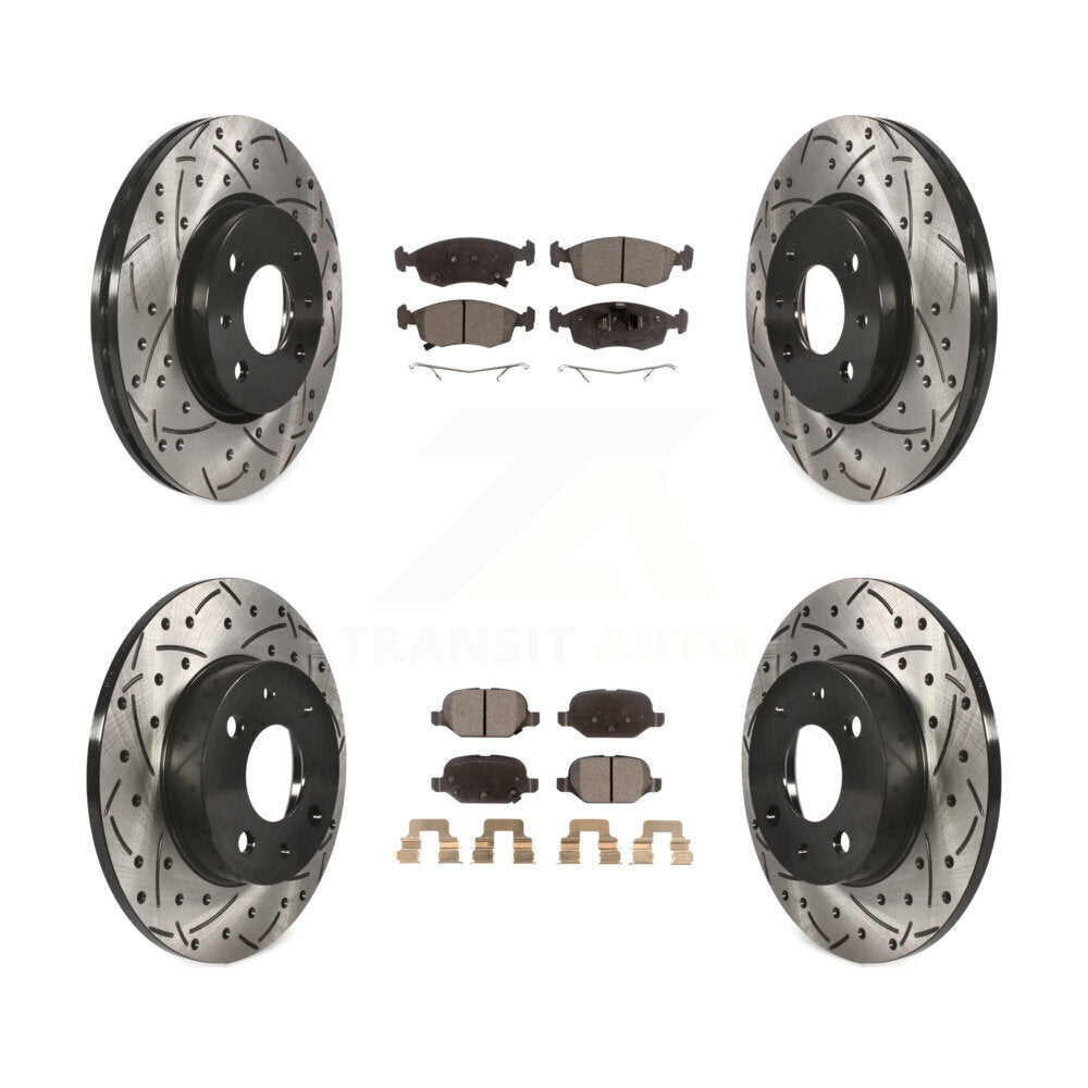 Transit Auto KDF-100372 Disc Brake Kit for 2012-2017 Fiat 500 - Front and Rear