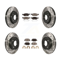 Transit Auto KDF-100372 Disc Brake Kit for 2012-2017 Fiat 500 - Front and Rear