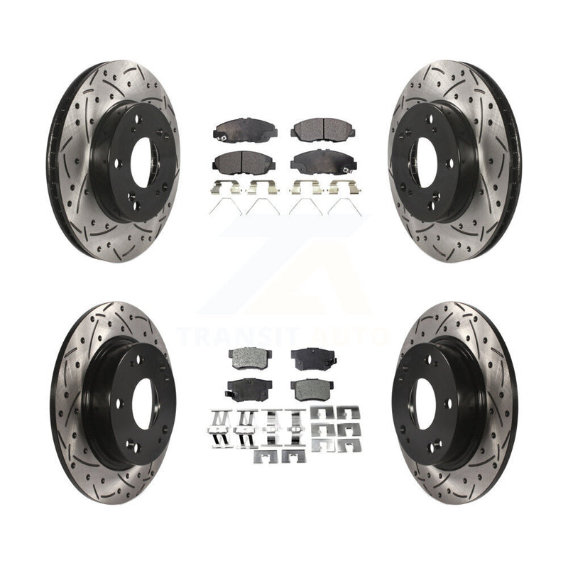 Transit Auto KDF-100373 Disc Brake Kit for 2012-2014 Honda Civic - Front and Rear