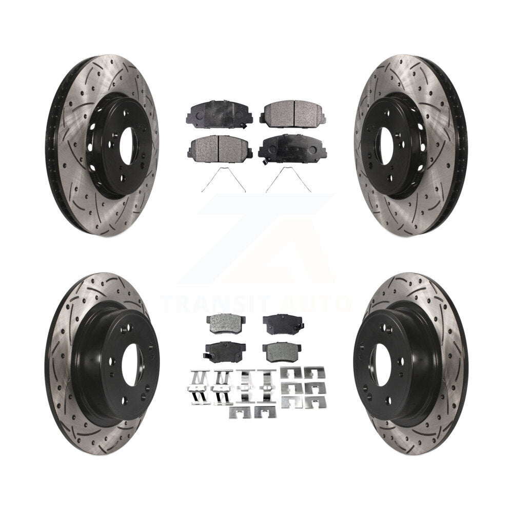 Transit Auto KDF-100380 Disc Brake Kit for 2016 Acura ILX - Front and Rear
