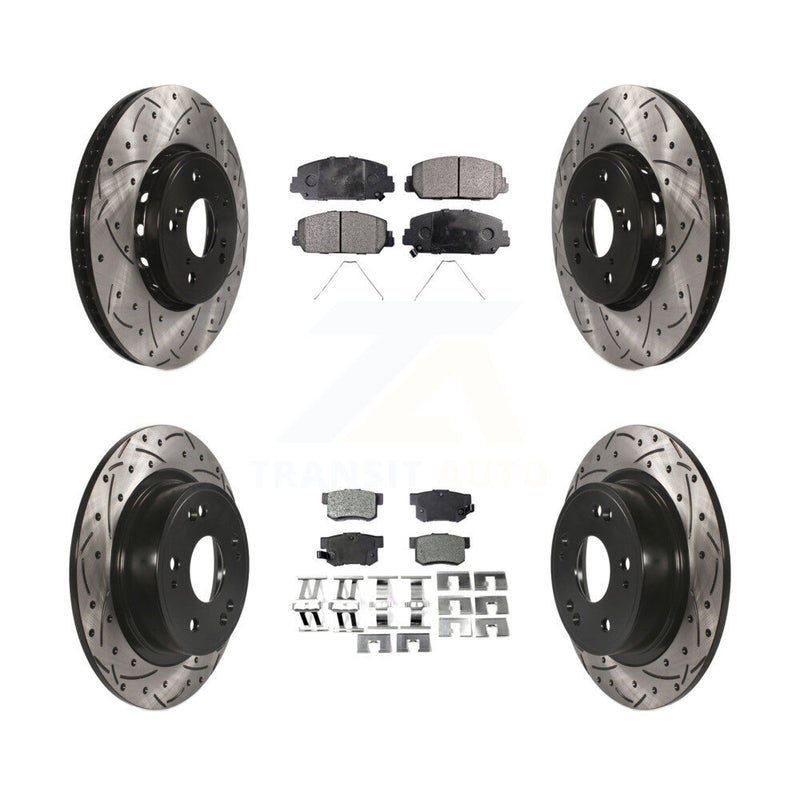 Transit Auto KDF-100380 Disc Brake Kit for 2016 Acura ILX - Front and Rear