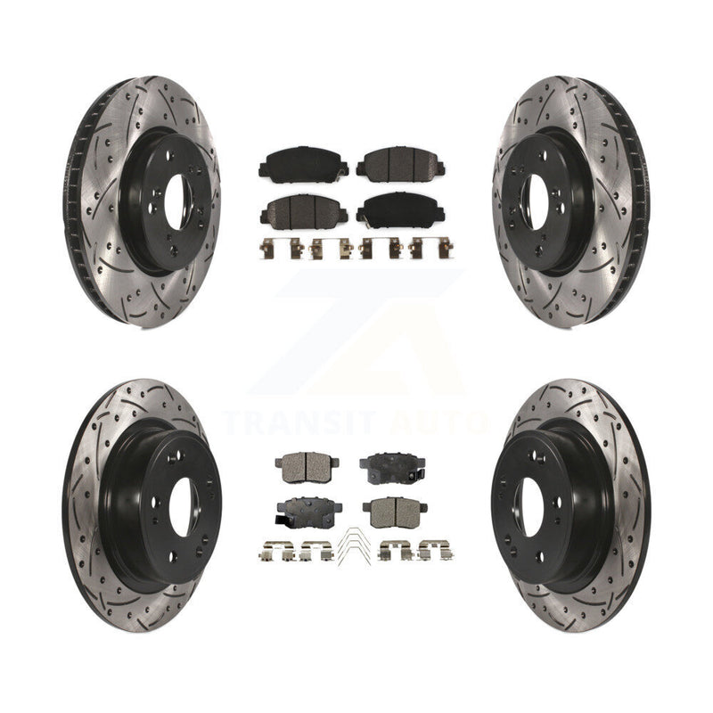 Transit Auto KDF-100381 Disc Brake Kit for 2013-2017 Honda Accord - Front and Rear