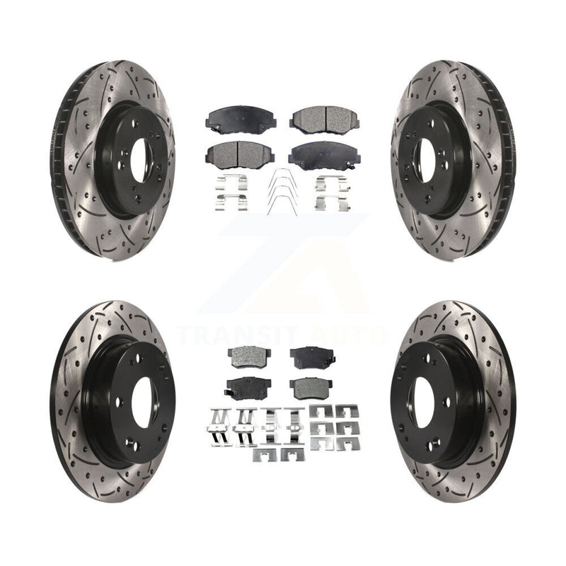 Transit Auto KDF-100382 Disc Brake Kit for 2015 Honda Civic - Front and Rear