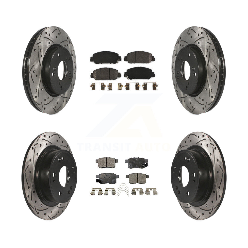 Transit Auto KDF-100384 Disc Brake Kit for 2013-2017 Honda Accord - Front and Rear