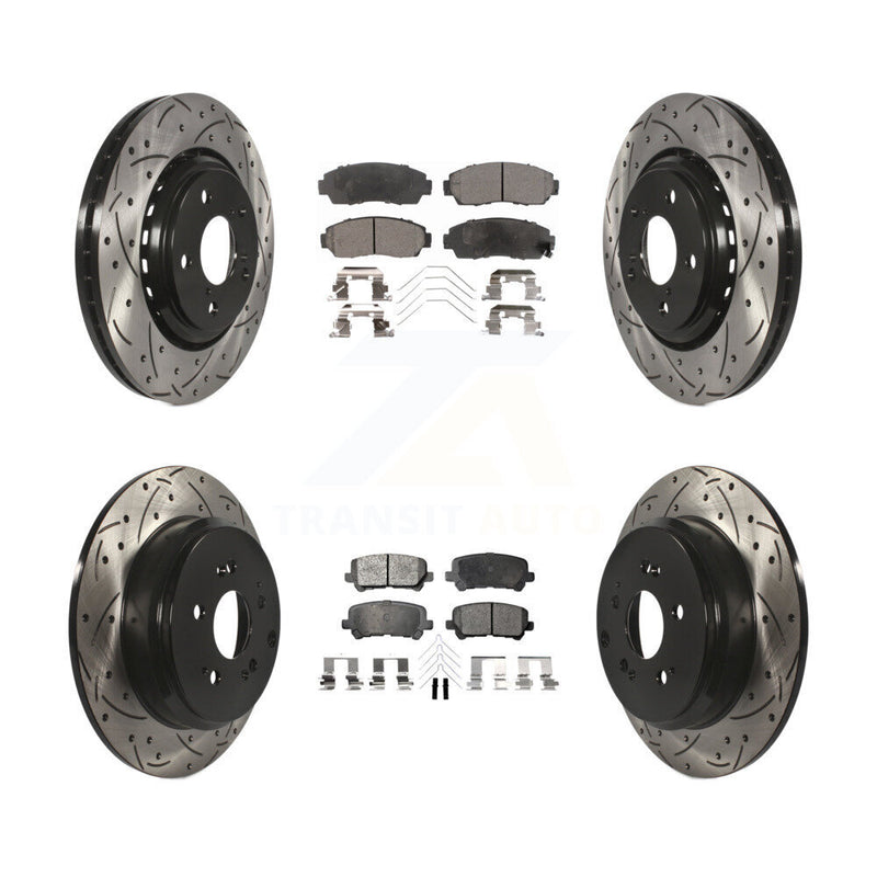 Transit Auto KDF-100385 Disc Brake Kit for 2015-2017 Honda Odyssey - Front and Rear